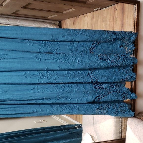 NEW Scanal Italy Teal Crochet Dress - Picture 4 of 5